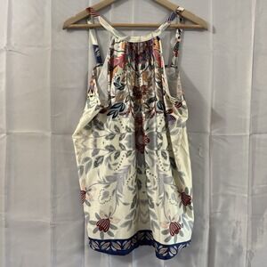 LoveU. Dear Swing Tank Top Womens L Floral Stretchy Sleeveless Vacation